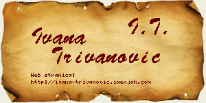 Ivana Trivanović vizit kartica